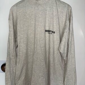 Essentials Men's Light Gray Long Sleeve Tee